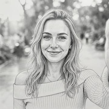 photo converted to pencil sketch style