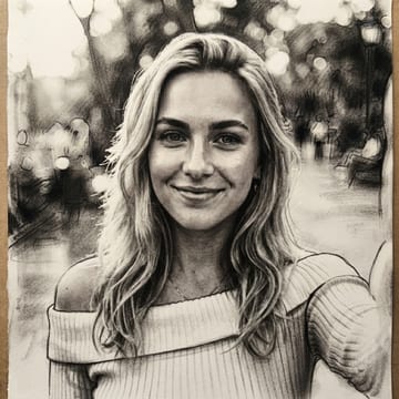 photo converted to charcoal style