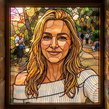 photo converted to stained glass style
