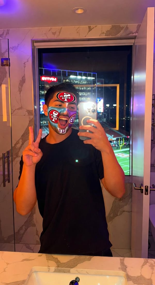 super bowl selfie hype - AI portrait style sample by selfielab on selfielab