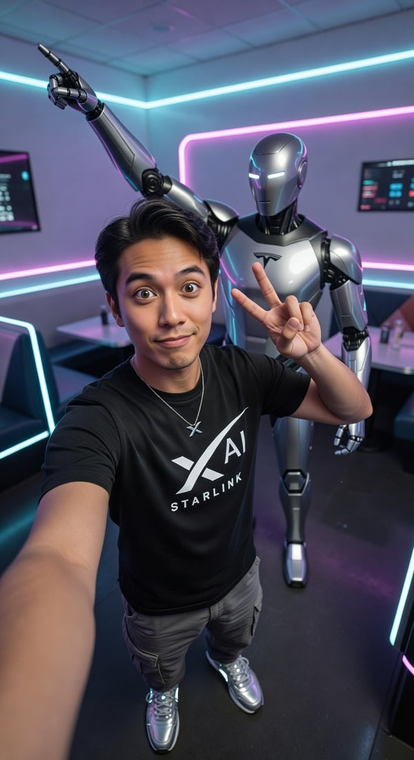 tesla optimus bowl diner - AI portrait style sample by selfielab on selfielab