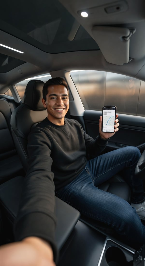 cybercab austin rider - AI portrait style sample by selfielab on selfielab