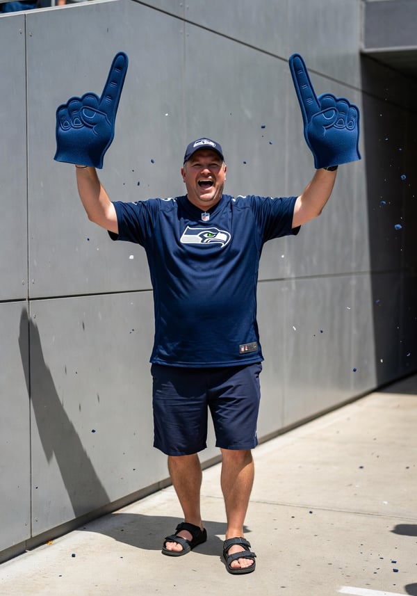 12th man navy foam - AI portrait style sample by selfielab on selfielab