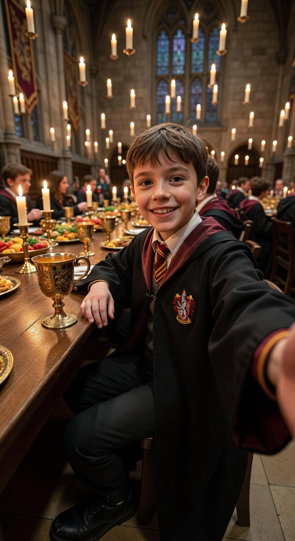 hogwarts great hall feast - AI portrait style sample by selfielab on selfielab