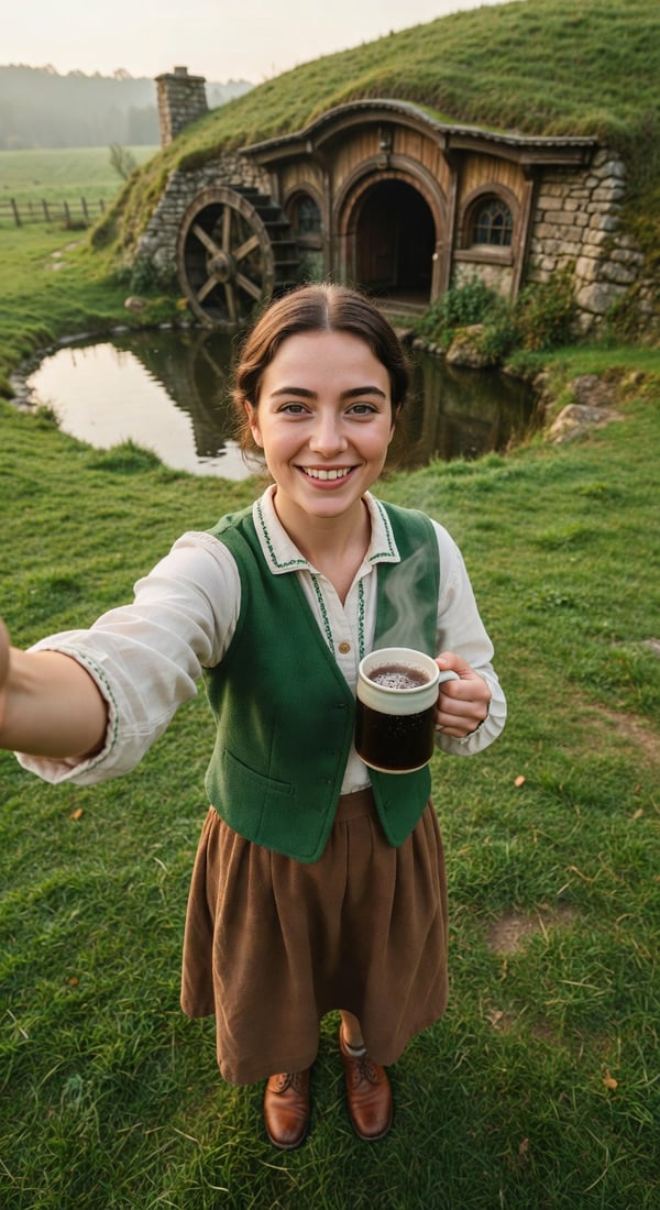 hobbiton anniversary selfie - AI portrait style sample by selfielab on selfielab