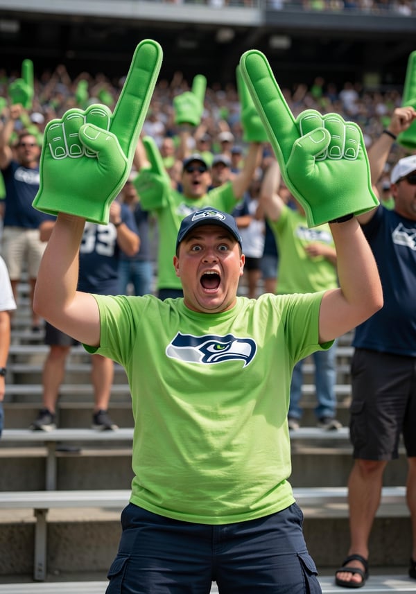 12th man foam frenzy - AI portrait style sample by selfielab on selfielab