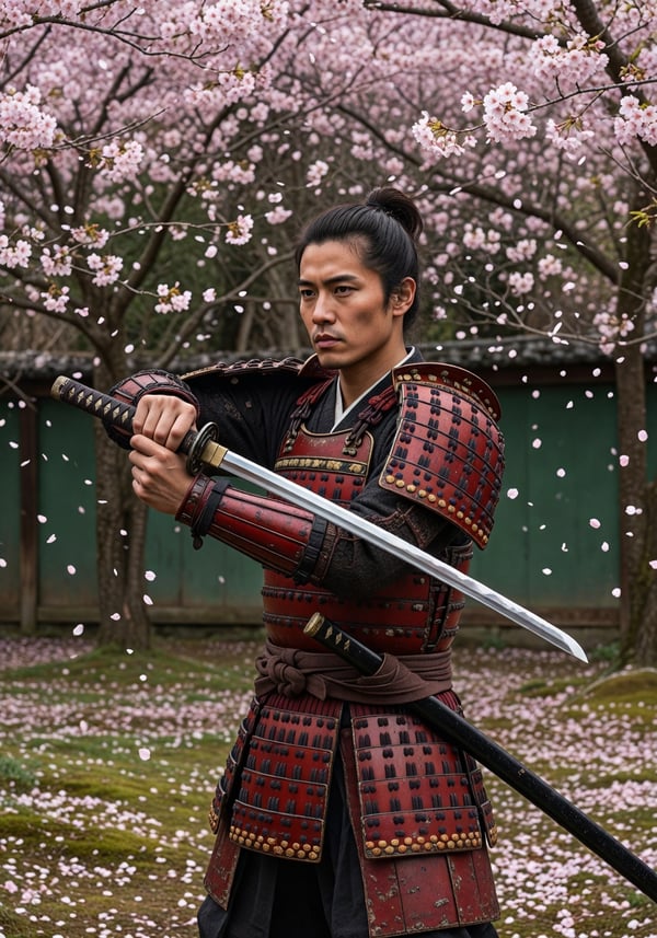 samurai stance flex - AI portrait style sample by selfielab on selfielab