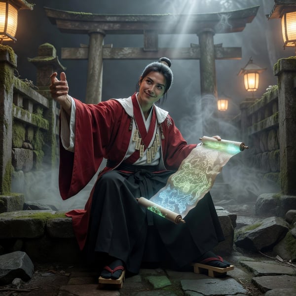 nioh yokai whisperer - AI portrait style sample by selfielab on selfielab