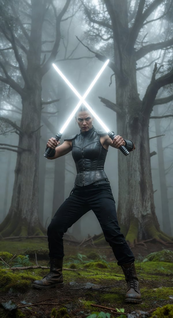 ahsoka white saber duel - AI portrait style sample by selfielab on selfielab