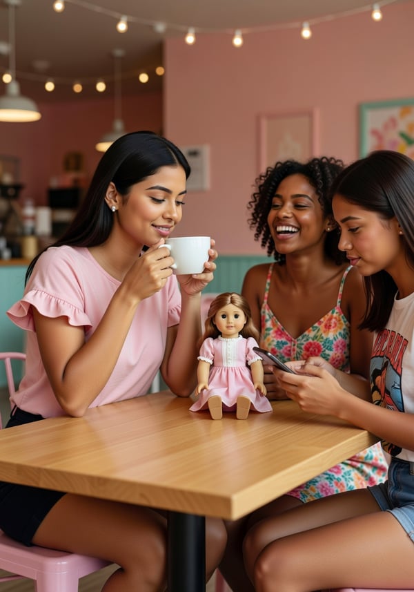 american girl cafe hang - AI portrait style sample by selfielab on selfielab