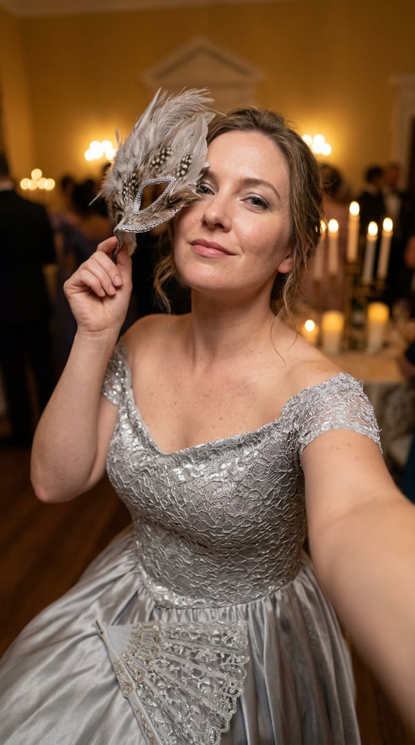 lady in silver mask - AI portrait style sample by selfielab on selfielab