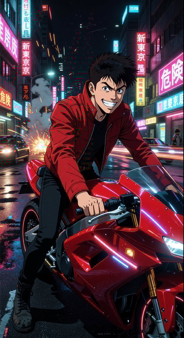 akira neo tokyo bike - AI portrait style sample by selfielab on selfielab