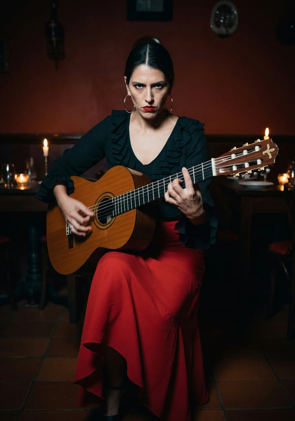 flamenco tavern guitar - AI portrait style sample by selfielab on selfielab
