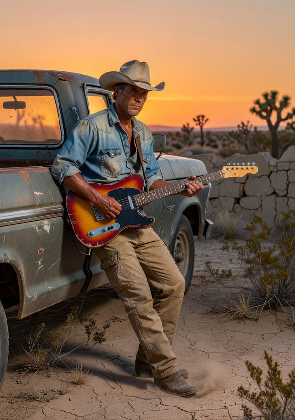 desert blues twang - AI portrait style sample by selfielab on selfielab