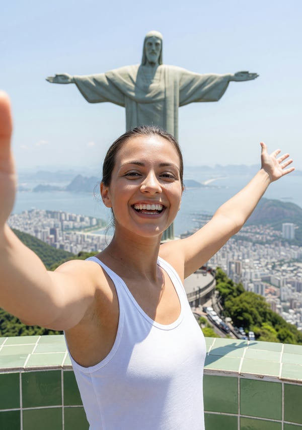 christ redeemer arm - AI portrait style sample by selfielab on selfielab