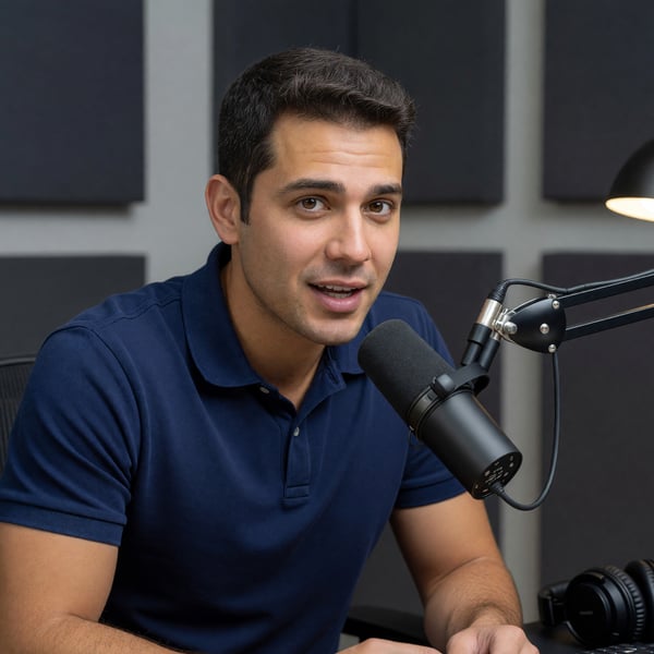 podcast mic pro - AI portrait style sample by selfielab on selfielab