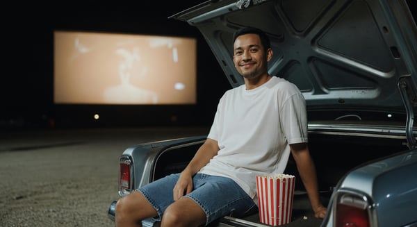 drive-in movie cuddle - AI portrait style sample by selfielab on selfielab