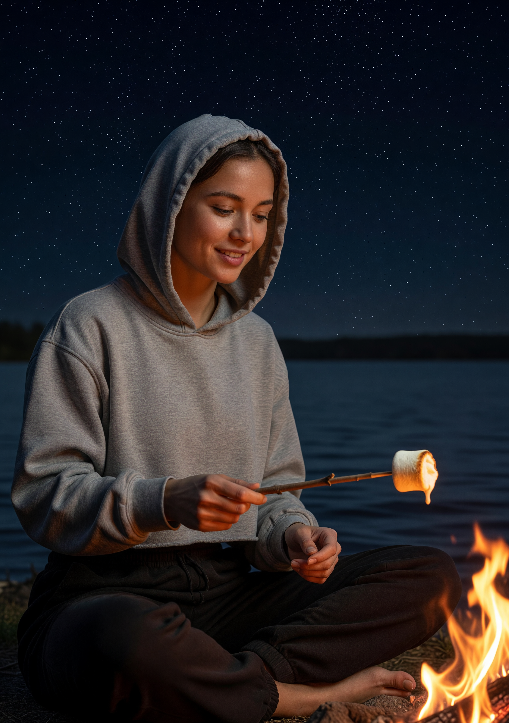 campfire s'mores night